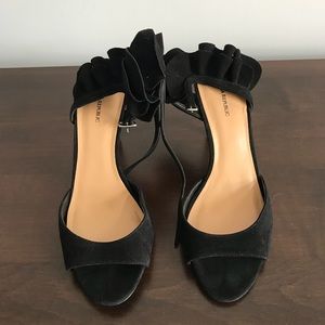 Banana Republic suede black sandals
